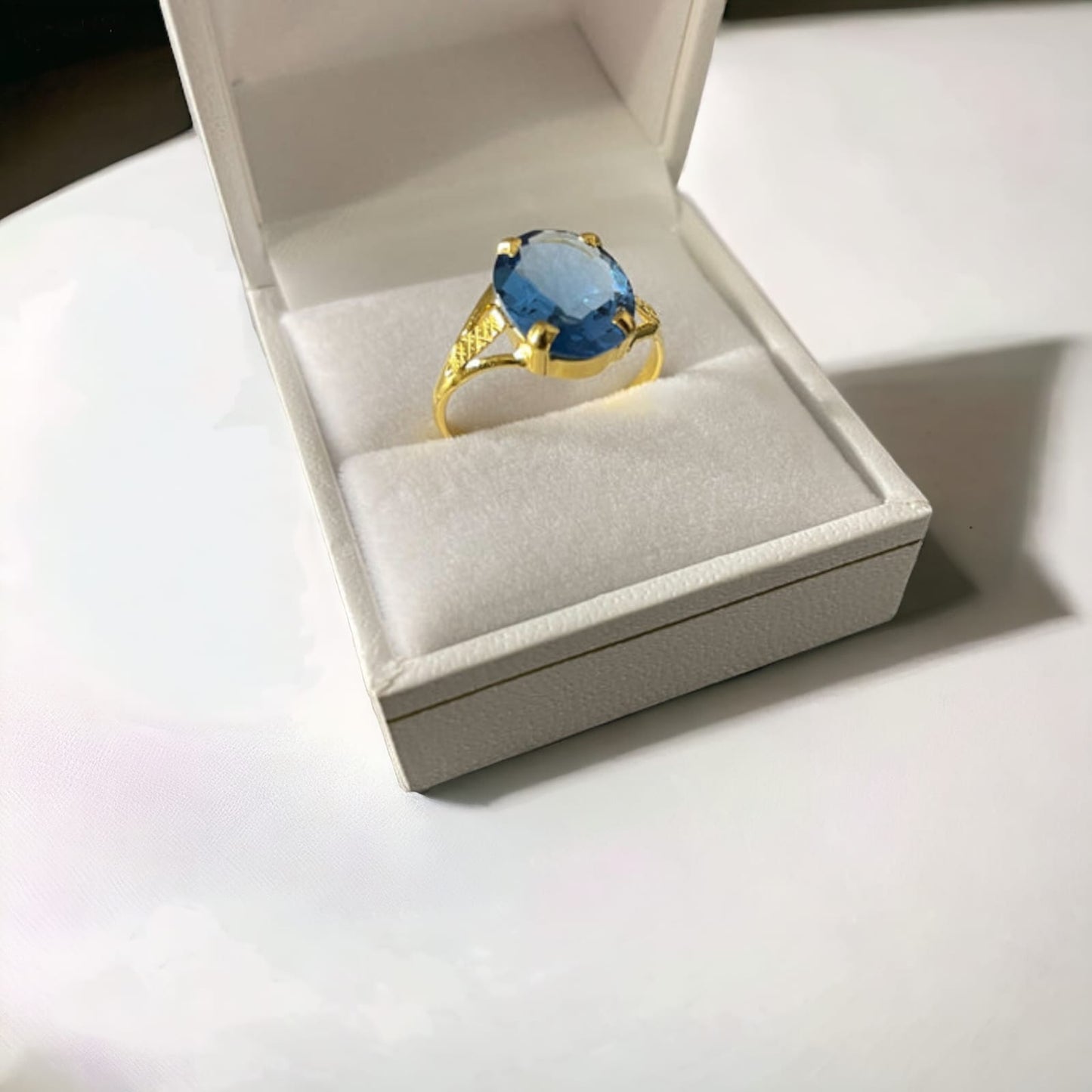 Bague pierre bleue