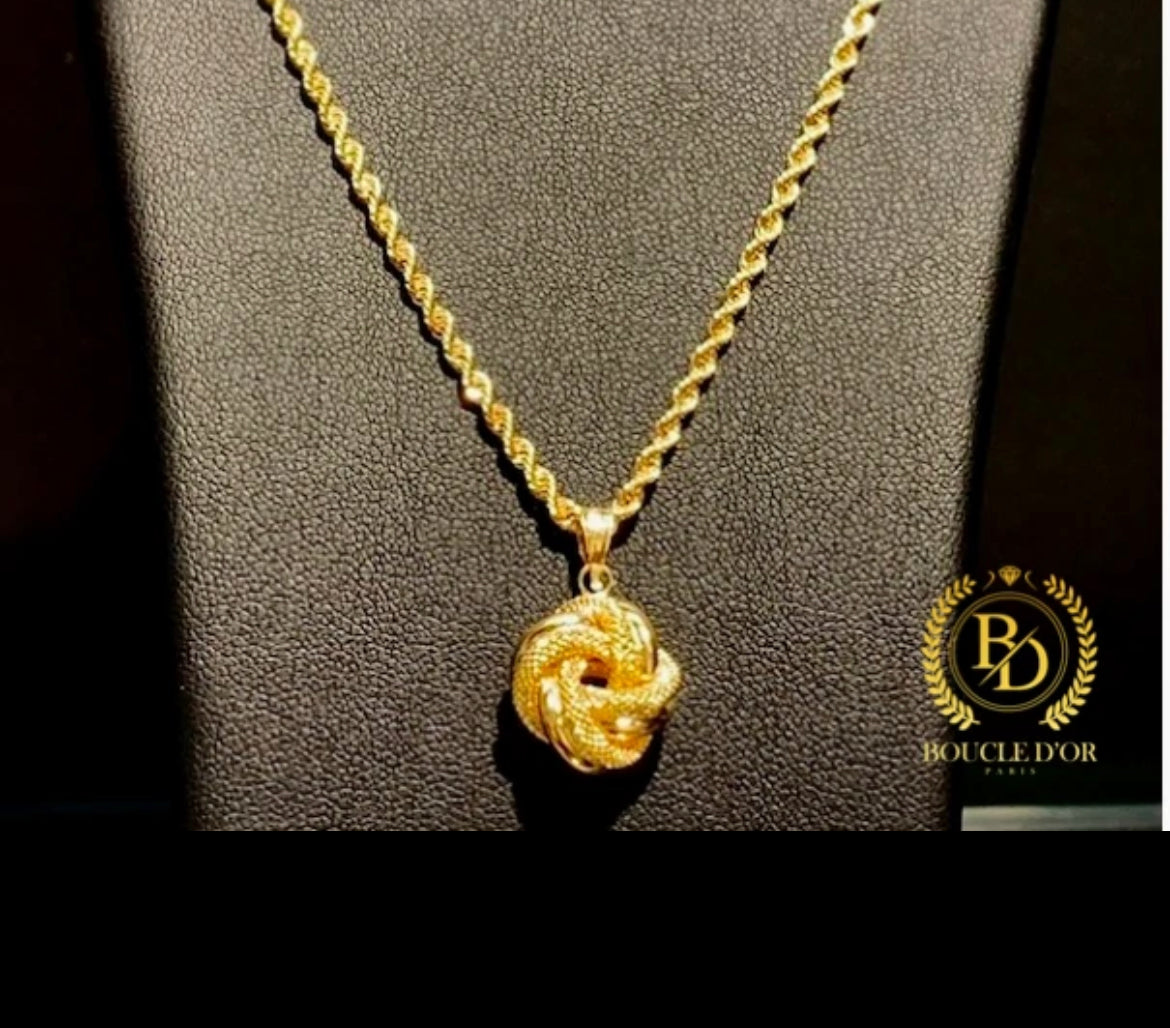 Pendentif noeud satinée